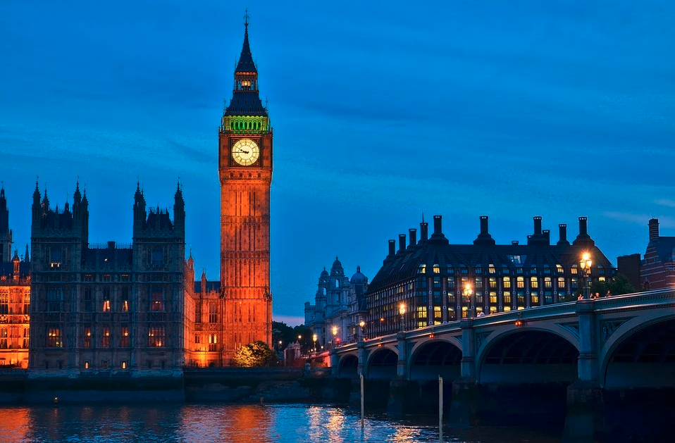 Big Ben, Ur, Lys, Refleksion, Mørk, Himmel, Arkitektur